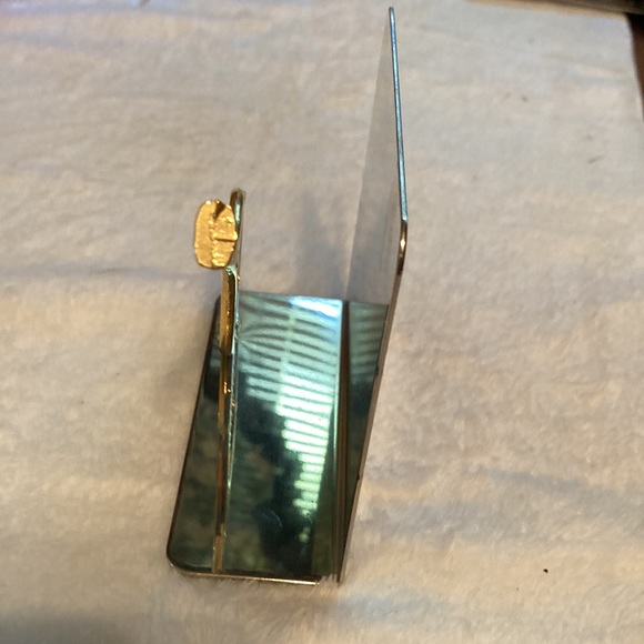 Tennis Rack napkin Holder All gold colored Made in Taiwan R.O.C. 4” wide 4” tall - Picture 4 of 5